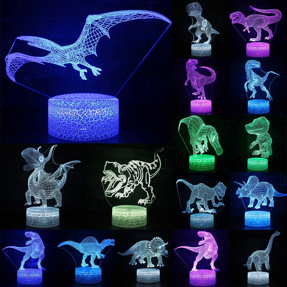 Dinosaur 3D LED Night Light Lamp