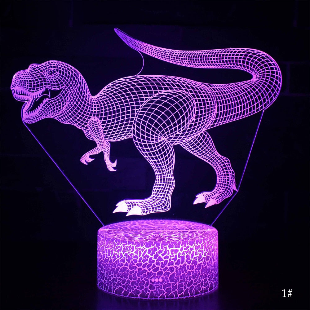 Dinosaur 3D LED Night Light Lamp