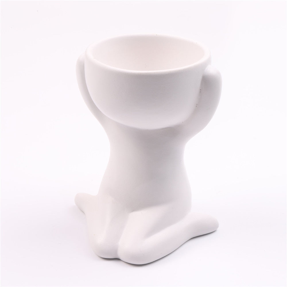 Creative Humanoid Ceramic Flower Pot